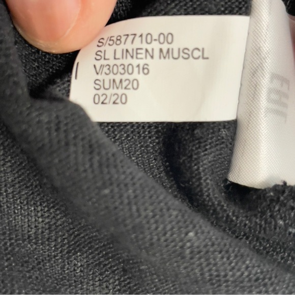 Banana Republic Black Linen Tank Top size S - Picture 7 of 9